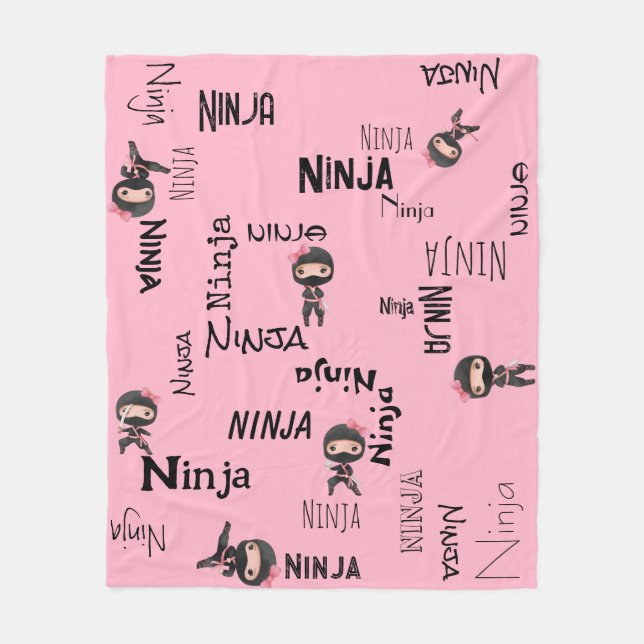 Manta Polar Chicas de Ninja personalizable (Anverso)