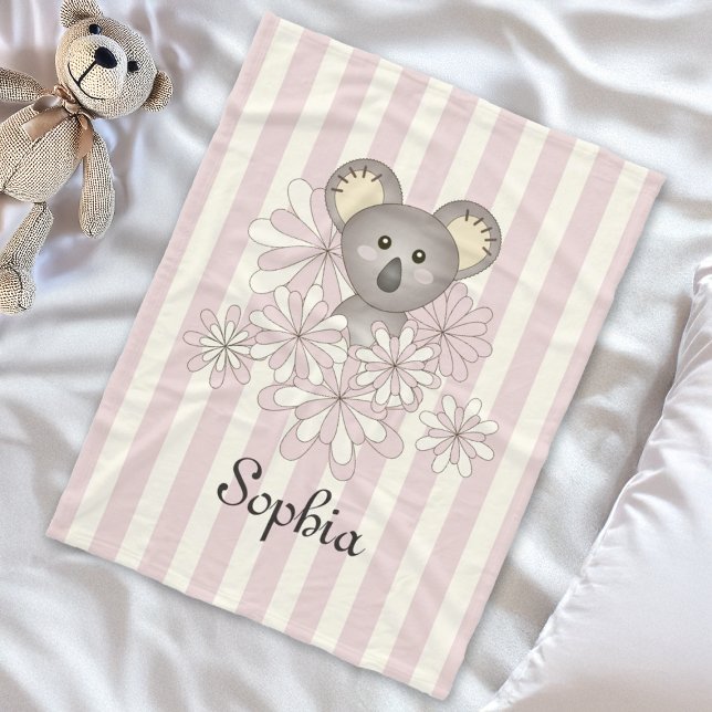 Manta Polar Chicas de niños de la banda rosa Pastel bebé Koala (Subido por el creador)