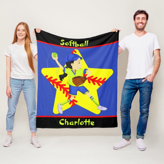 Manta Polar Chicas de Softbol Star Pitcher Personalizado (In situ)