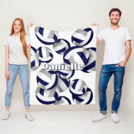 Manta Polar chicas de voleibol gris marino decoración de la sa