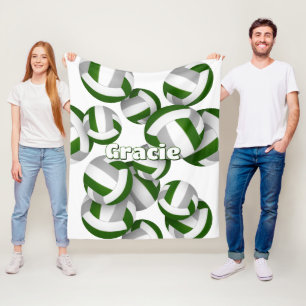 Manta Polar chicas de voleibol gris verde decoración de la sal