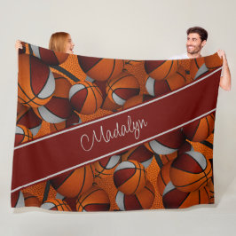 Manta Polar chicas decoración de la sala deportiva baloncesto 