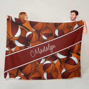 Manta Polar chicas decoración de la sala deportiva maroon balo