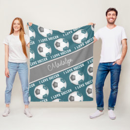 Manta Polar chicas decoración deportiva verde azulado gris Me 