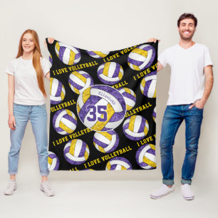 Manta Polar chicas del equipo de oro morado me encanta el vole
