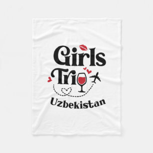 Manta Polar Chicas del vino lindas viaje Uzbekistán vacaciones