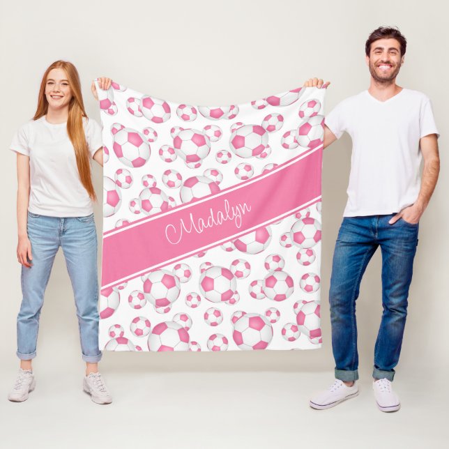 Manta Polar chicas deportivos baloncesto blanco rosado (In situ)