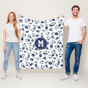 Manta Polar chicas deportivos de baloncesto blanco azul
