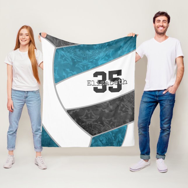 Manta Polar chicas deportivos verde azulados voleibol negro pe (In situ)