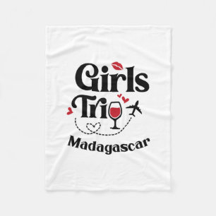 Manta Polar Chicas Divertidas Viaje a Madagascar Vino Vacacion