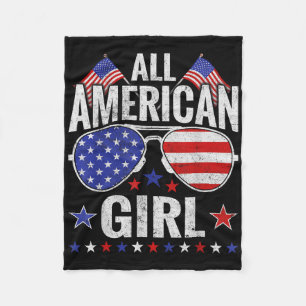Manta Polar Chicas Estadounidenses Sungles Family Patriotic 4