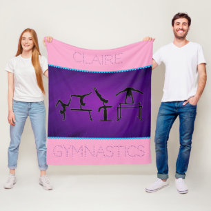 Manta Polar Chicas Eventos de Gimnasia Dot Font Fleece Blanket