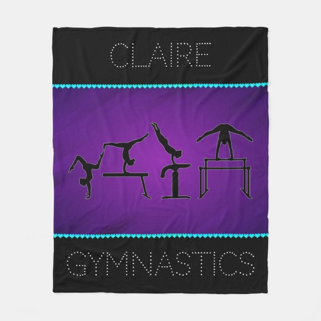 Manta Polar Chicas Eventos de Gimnasia Dot Font Fleece Blanket (Anverso)