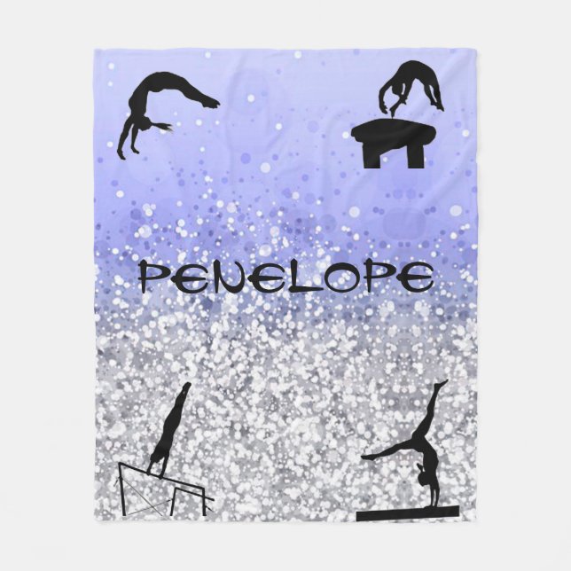 Manta Polar Chicas Eventos de Gimnasia Sparkly Blanket (Anverso)