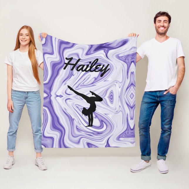 Manta Polar Chicas Gimnasia Fleece Blanket con nombre (In situ)