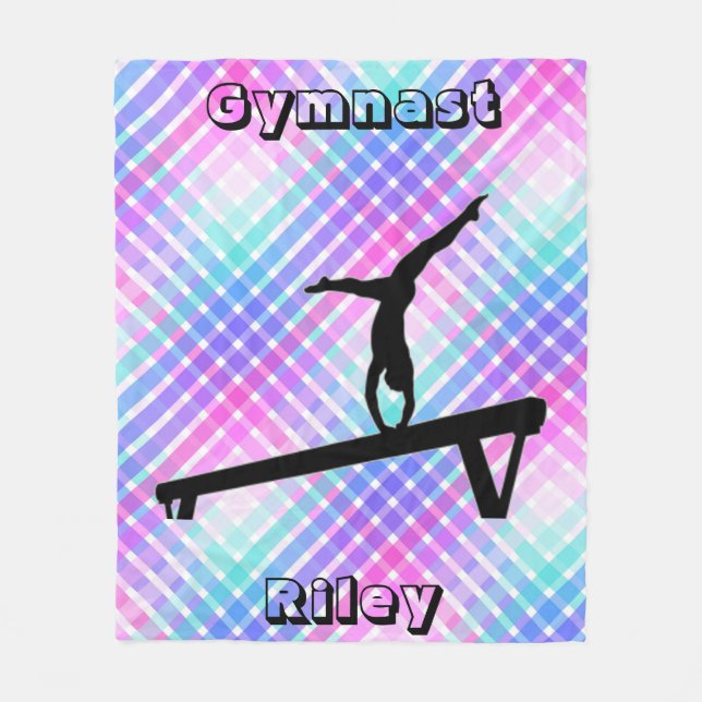 Manta Polar Chicas Gimnasia Gimnasia Equilibrio Beam Pastel (Anverso)