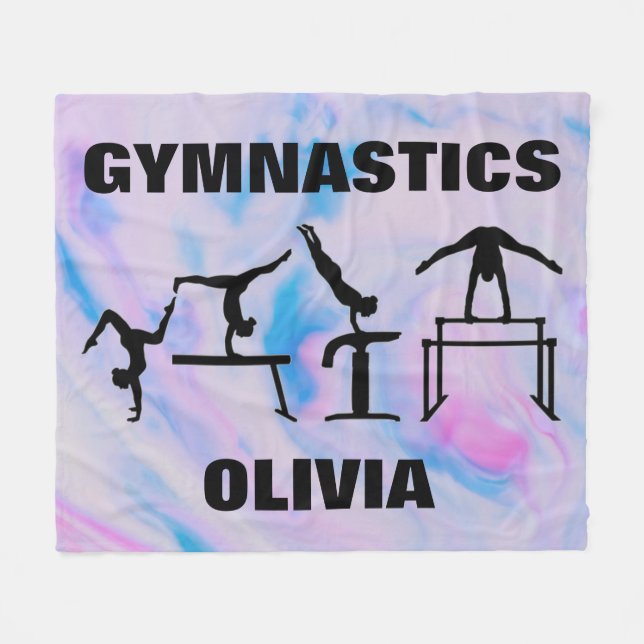 Manta Polar Chicas Gimnasia Pastel Swirls (Frente (Horizontal))