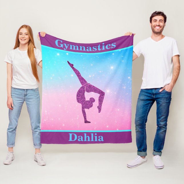 Manta Polar Chicas Gimnasia Salta Pastel Fleece Blanket (In situ)