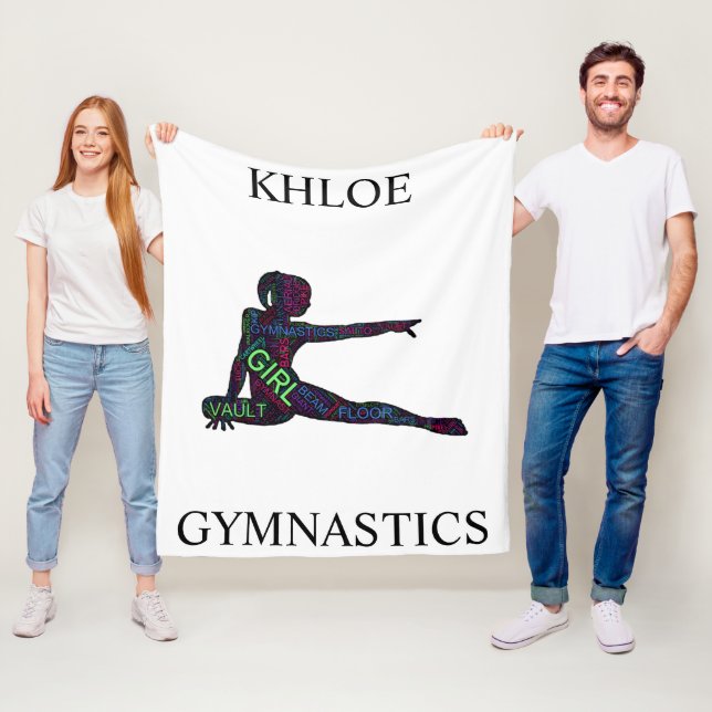 Manta Polar Chicas Gimnasia Word Art / Word Cloud (In situ)