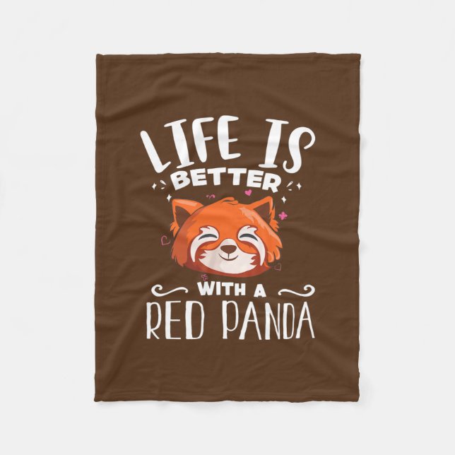 Manta Polar Chicas gráficas Cute Red Panda Lover Hombres Niños (Anverso)