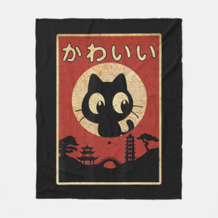 Manta Polar Chicas japoneses de regalo de anime negro para gat