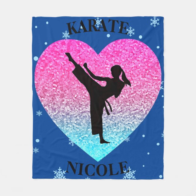 Manta Polar Chicas Karate Snowflake Fleece Blanket (Anverso)