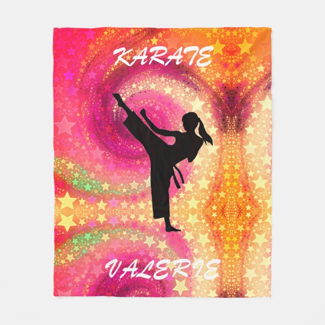 Manta Polar Chicas Karate Tropical Swirl Fleece Blanket (Anverso)