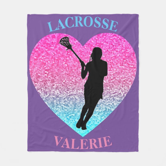 Manta Polar Chicas Lacrosse Fleece Blanket (Anverso)