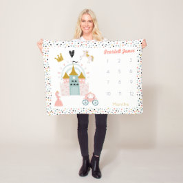 Manta Polar Chicas Magical Princess Castle Monthly Milestone