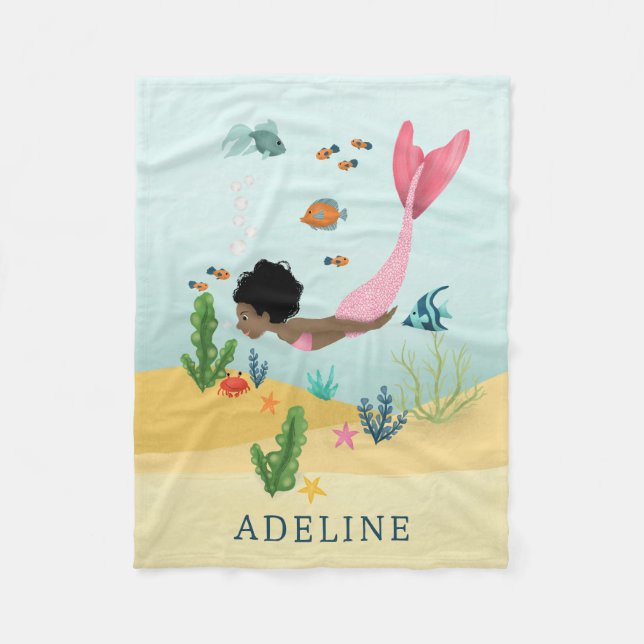 Manta Polar Chicas maleducados y extravagantes niños sirenas a (Anverso)