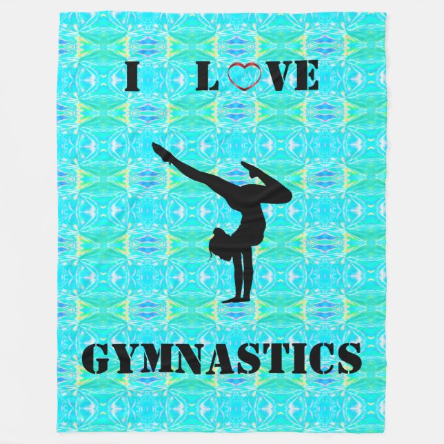 Manta Polar Chicas Me Encanta Gimnasia Fleece Blanket (Anverso)