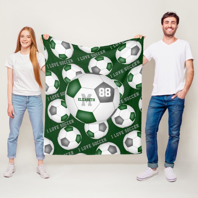 Manta Polar Chicas me encantan los deportes de fútbol mantra g (In situ)