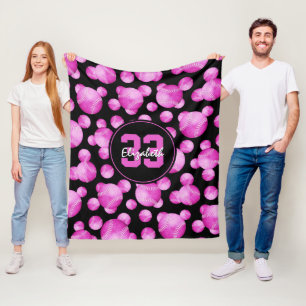 Manta Polar chicas modelo de softball rosado personalizado