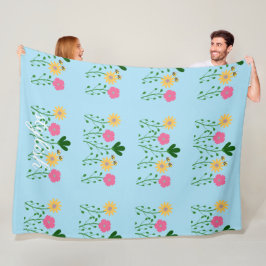 Manta Polar Chicas Personalizares florales de primavera y vera