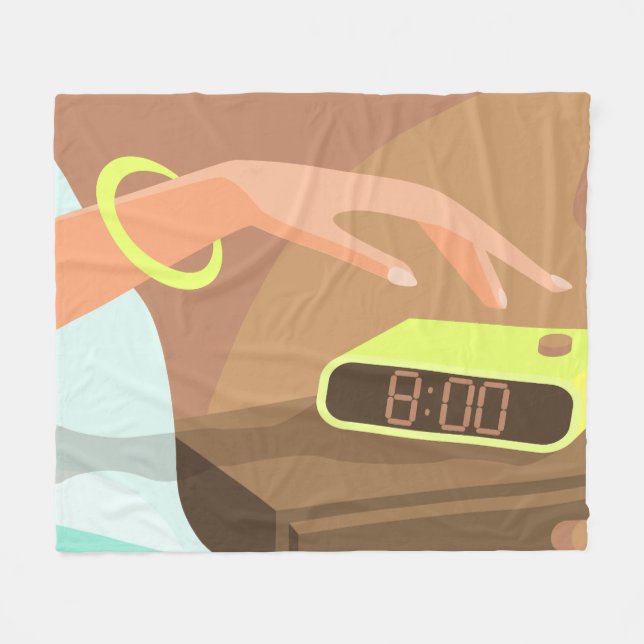 Manta Polar Chicas presionando con la mano el botón de sondeo  (Frente (Horizontal))