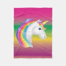 Chicas Rainbow Unicorn Fleece