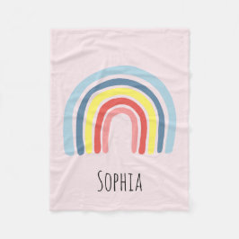 Manta Polar Chicas Rosa Boho Arcoiris y nombran niños