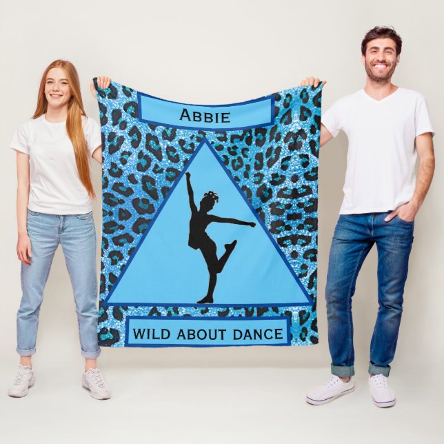 Manta Polar Chicas "Salvajes por la danza" Leopardo azul (In situ)