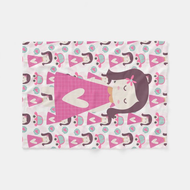 Manta Polar Chicas yendo a lugares (Frente (Horizontal))