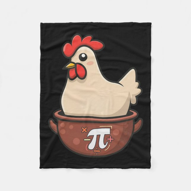 Manta Polar Chicken Pot Pi Funny Pie Day Personalizado Pollo P (Anverso)