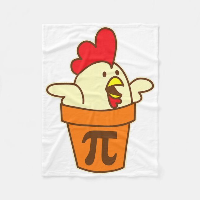 Manta Polar Chicken Pot Pi Geek Pie Matemáticas Pun Funny (Anverso)