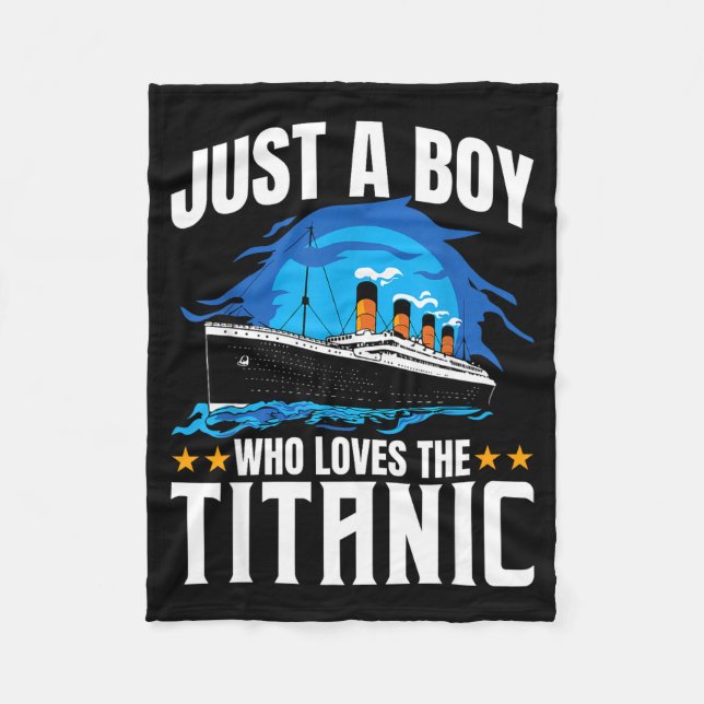 Manta Polar Chico Divertido Ama Titanic (Anverso)