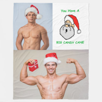 Manta Polar Chicos calientes Sexy Muscle Studs Santa Hats Grac