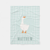 Chicos Cute Blue Gingham Goose Farm Niños