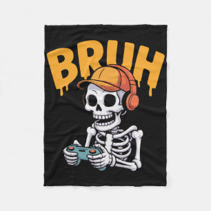Manta Polar Chicos de Halloween Bruh Niños Jugador Hombres Esq