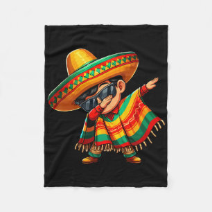 Manta Polar Chicos del sombrero Dabbing Poncho mexicano Cinco 