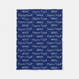 Manta Polar Chicos Escritura Personalizada Nombre Azul