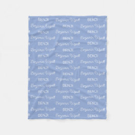 Manta Polar Chicos Escritura Personalizada Nombre Azul