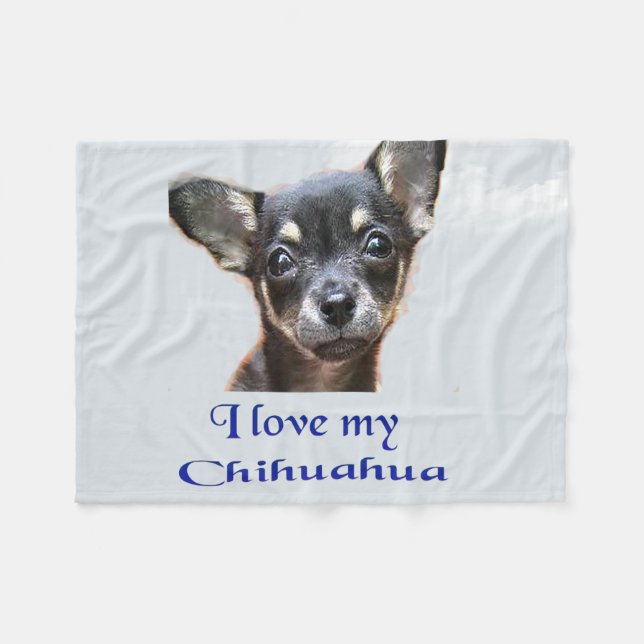 Manta Polar Chihuahua Fleece Blanket (Frente (Horizontal))