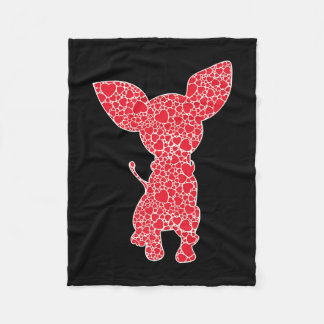 Manta Polar Chihuahua Hearts Dog Puppy Lover